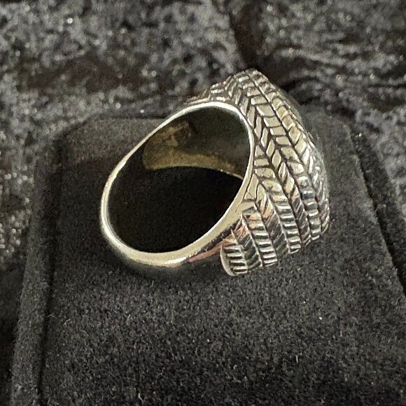 Silpada 925 Sterling Silver Hammered Braided Ring - size 8 - Picture 6 of 7